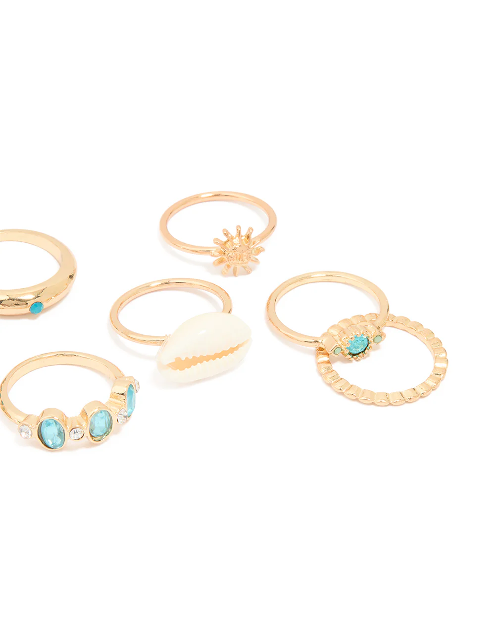 Gold Sea-Themed Rings 8-Pack - Image 2