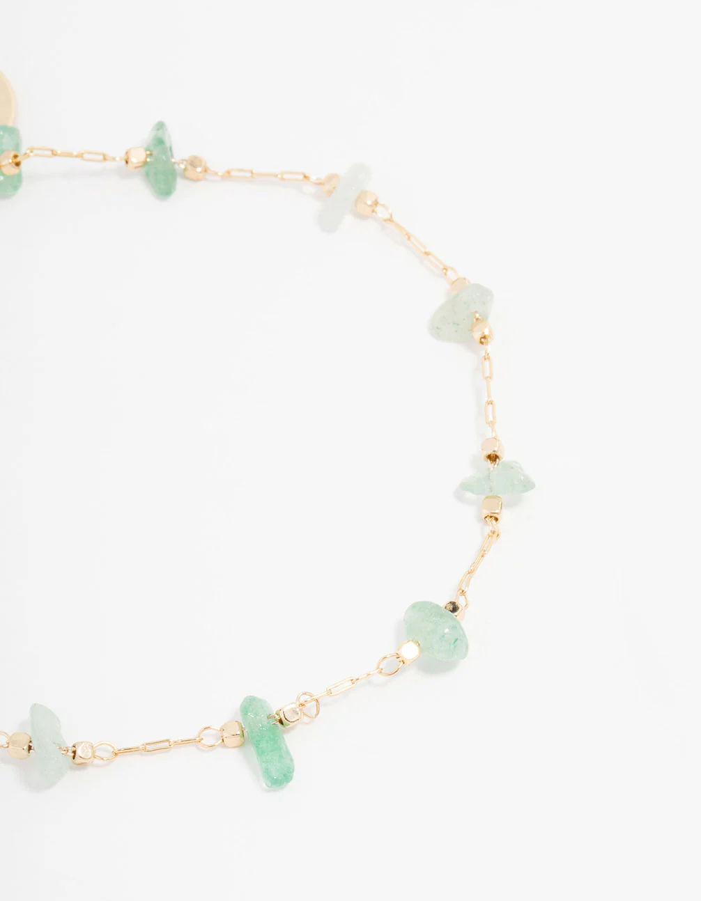 Gold Plated Semi Precious Station Toggle Bracelet - Image 2