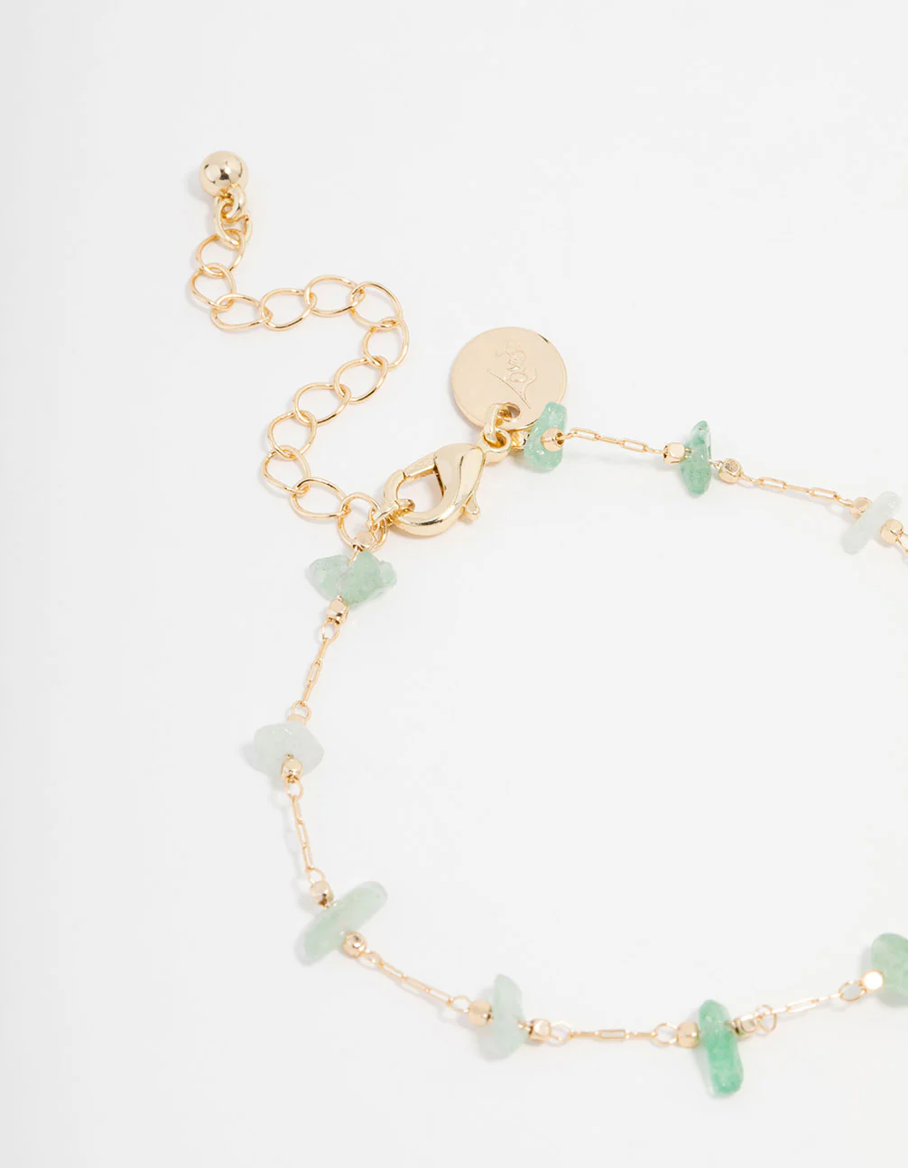 Gold Plated Semi Precious Station Toggle Bracelet - Image 3