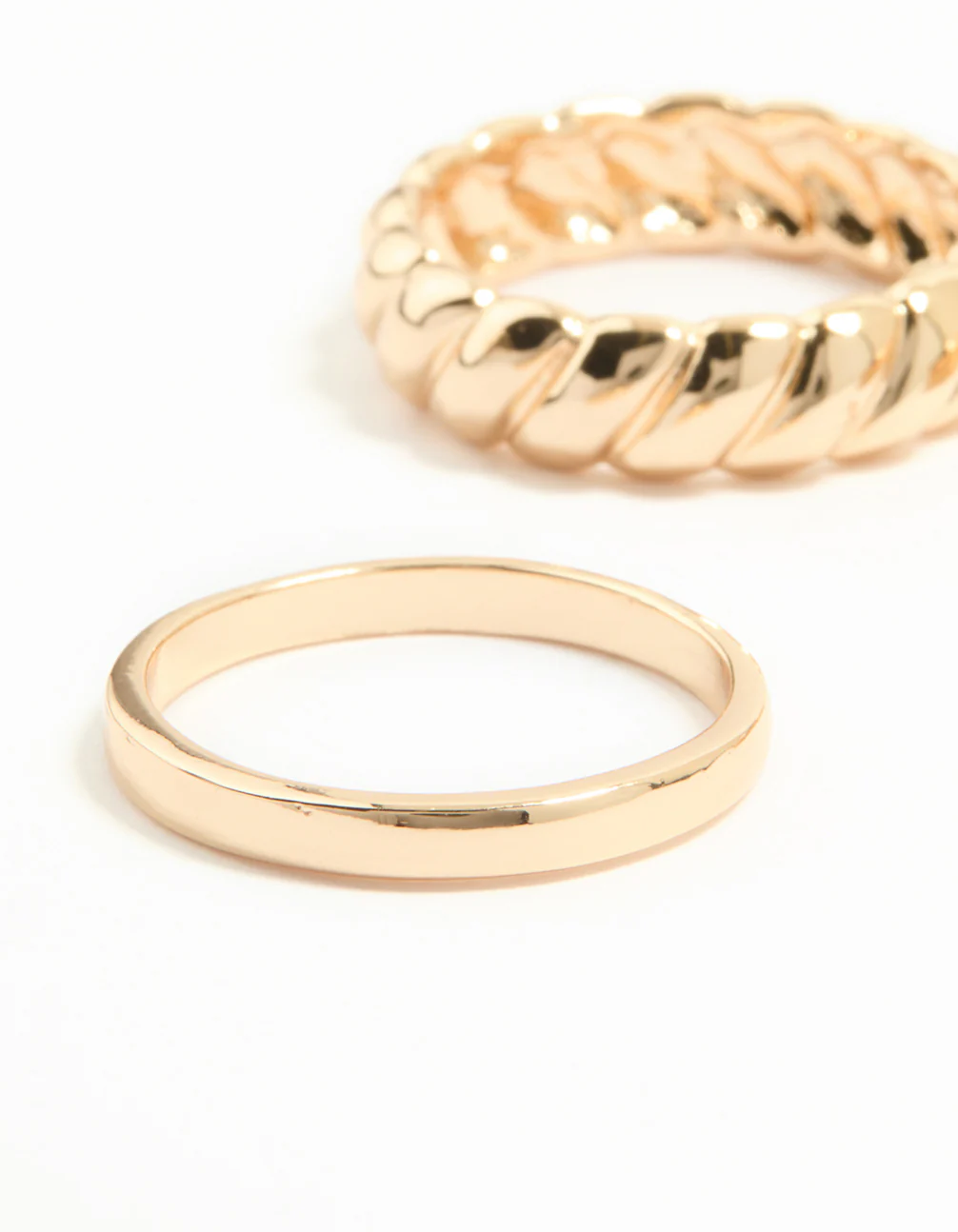 Gold Signet & Twist Rings 5-Pack - Image 2