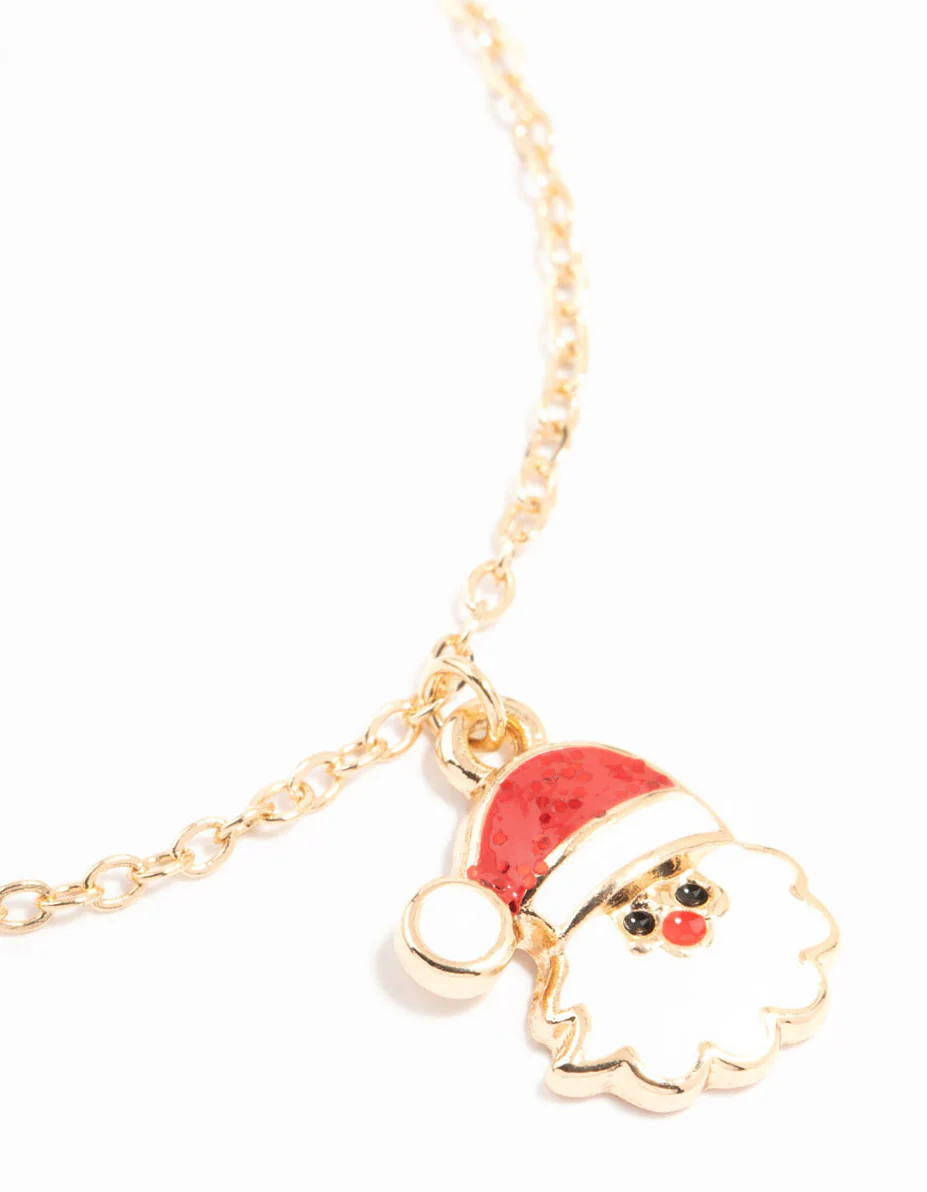 Gold Single Festive Charm Bracelets 5-Pack - Image 2