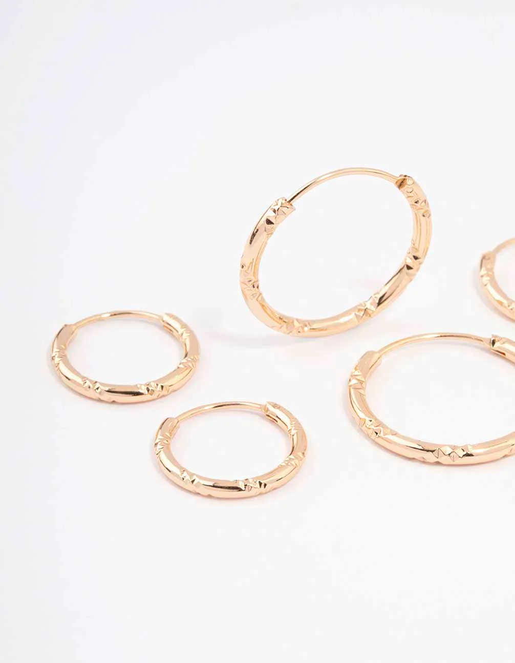 Gold Skinny Bamboo Hoop Earring 3-Pack - Image 2