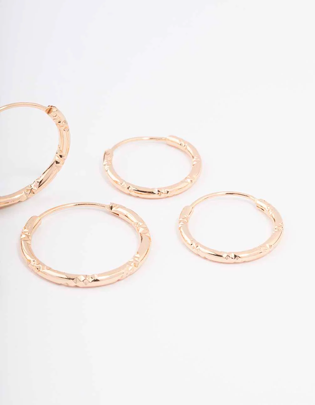 Gold Skinny Bamboo Hoop Earring 3-Pack - Image 3