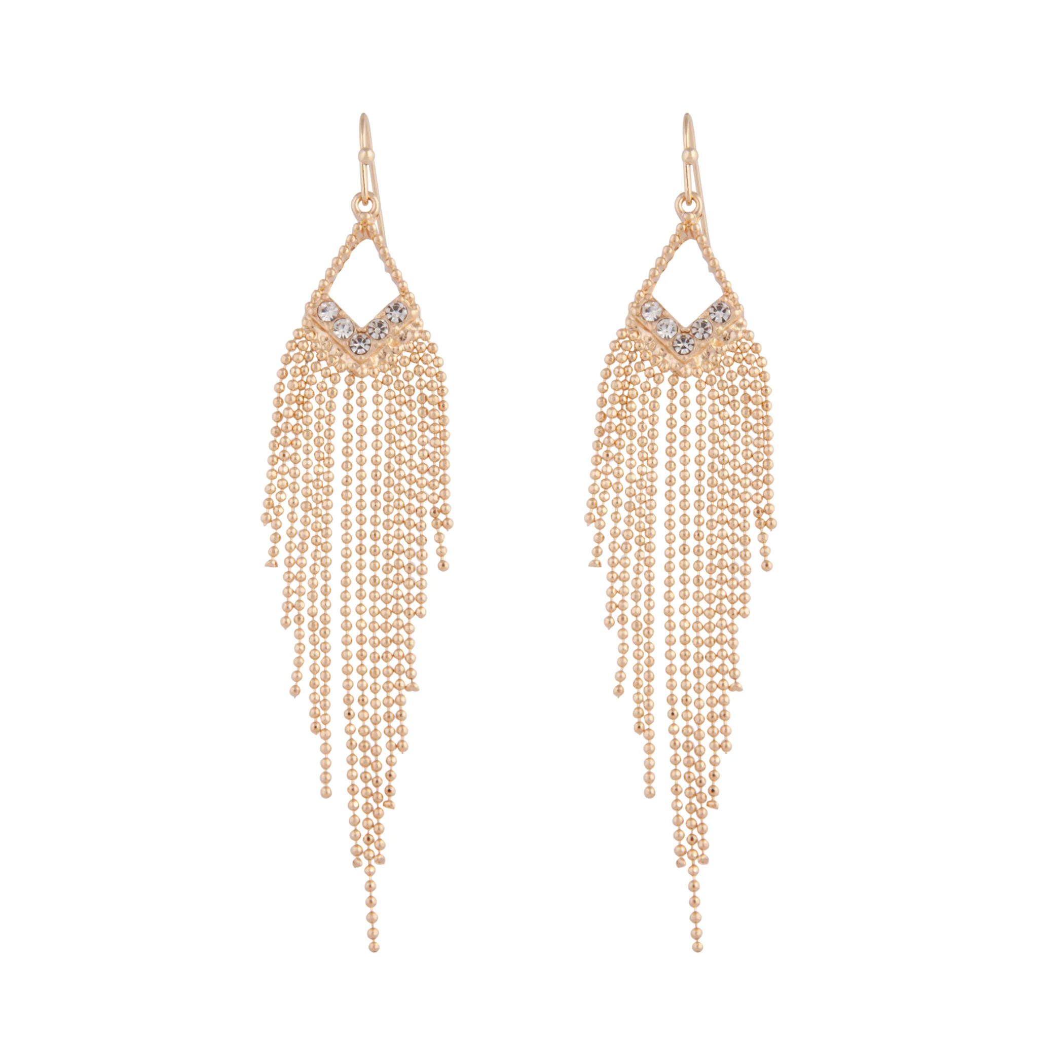 Gold Cascading Drop Earrings - Image 3