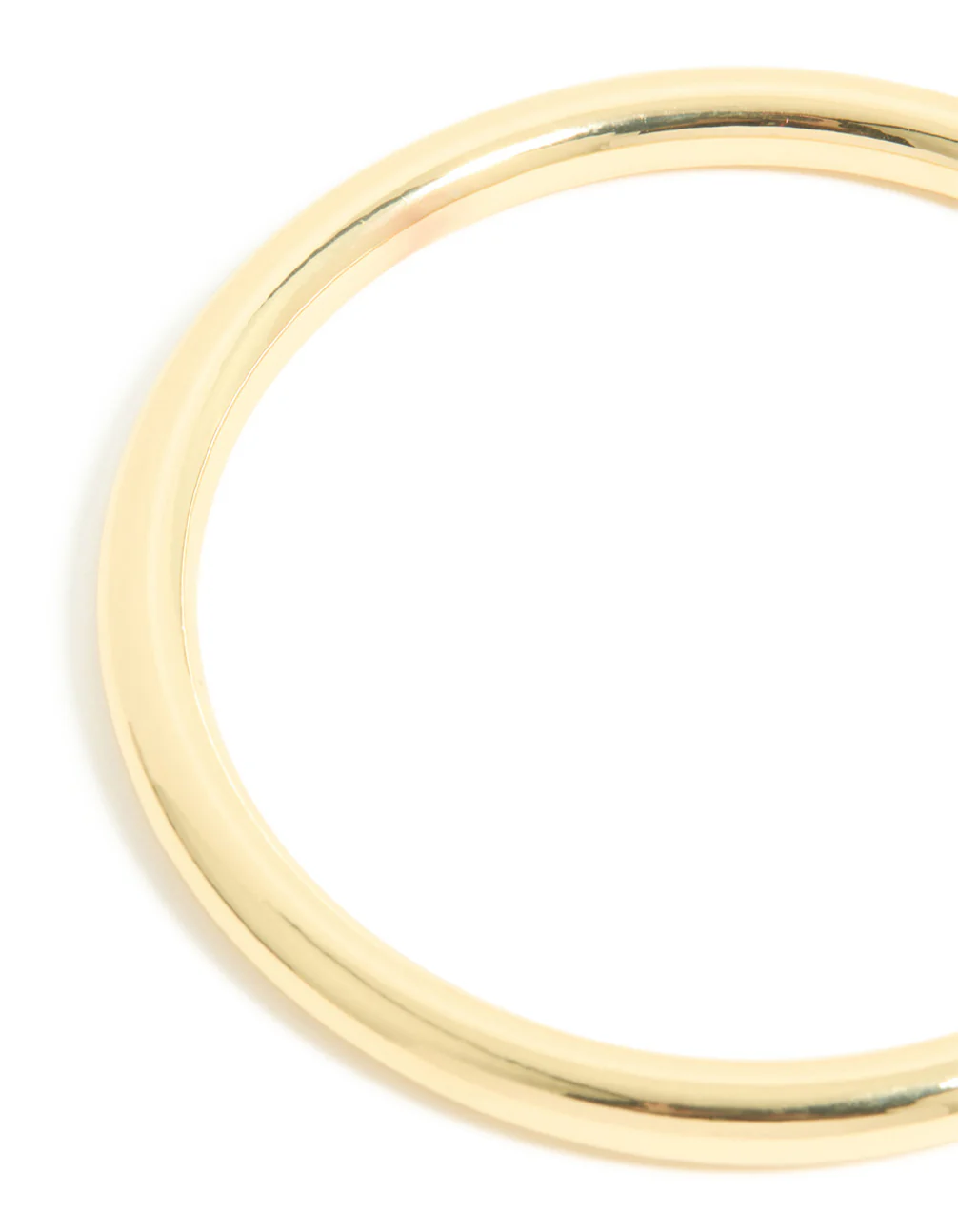 Gold Smooth Thick Bangle - Image 3