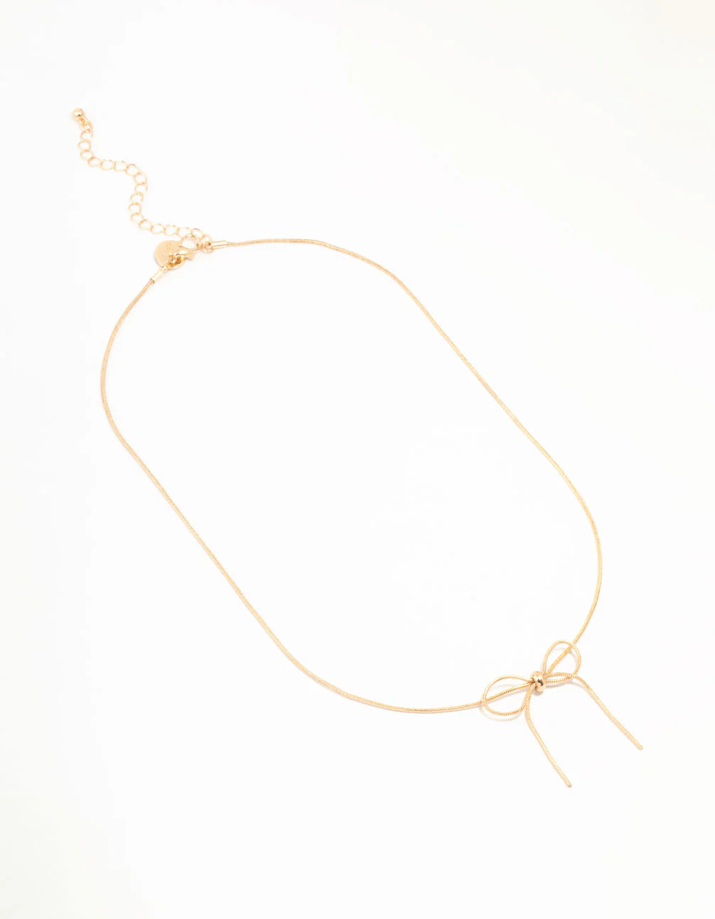 Gold Snake Bow Necklace - Image 2