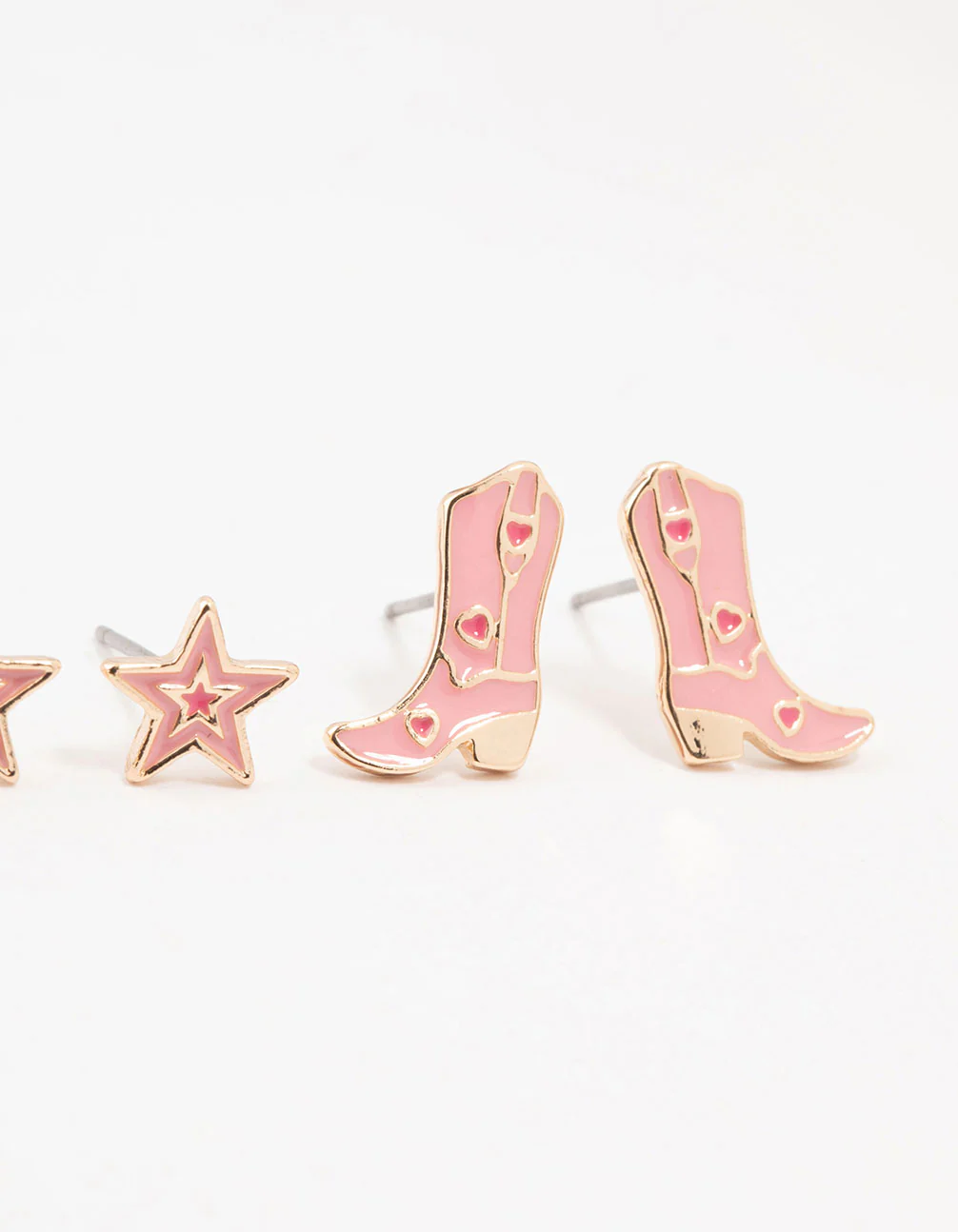 Gold Star Cow Girl Earrings 3-Pack - Image 3