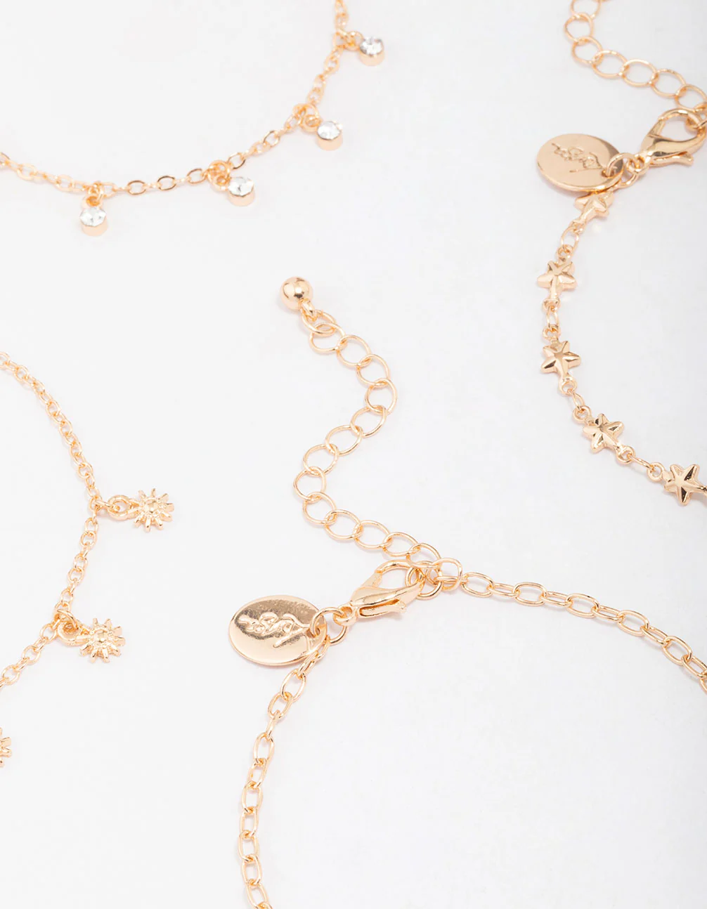 Gold Star Dangle Bracelet 4-Pack - Image 4