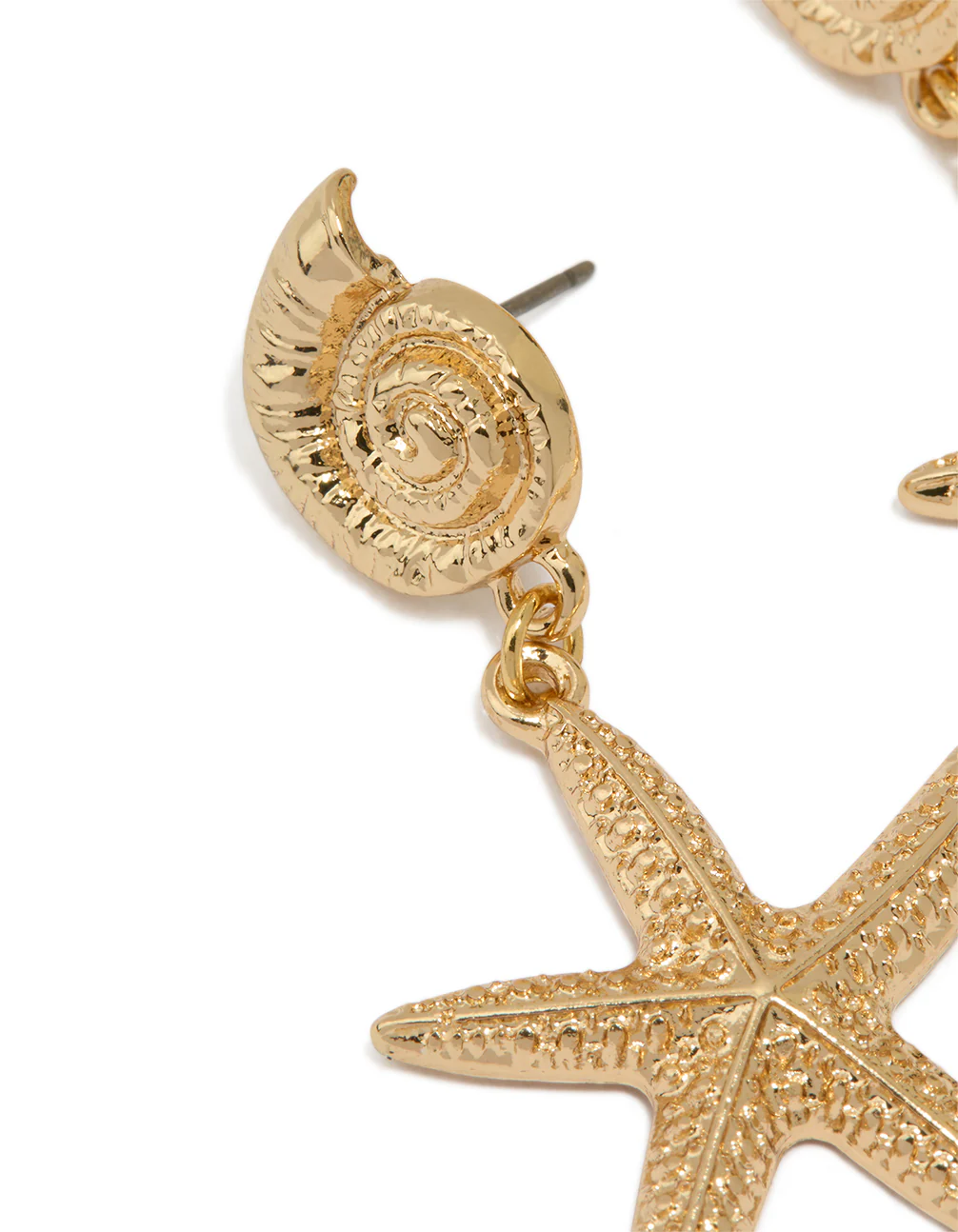 Gold Starfish Earrings - Image 2