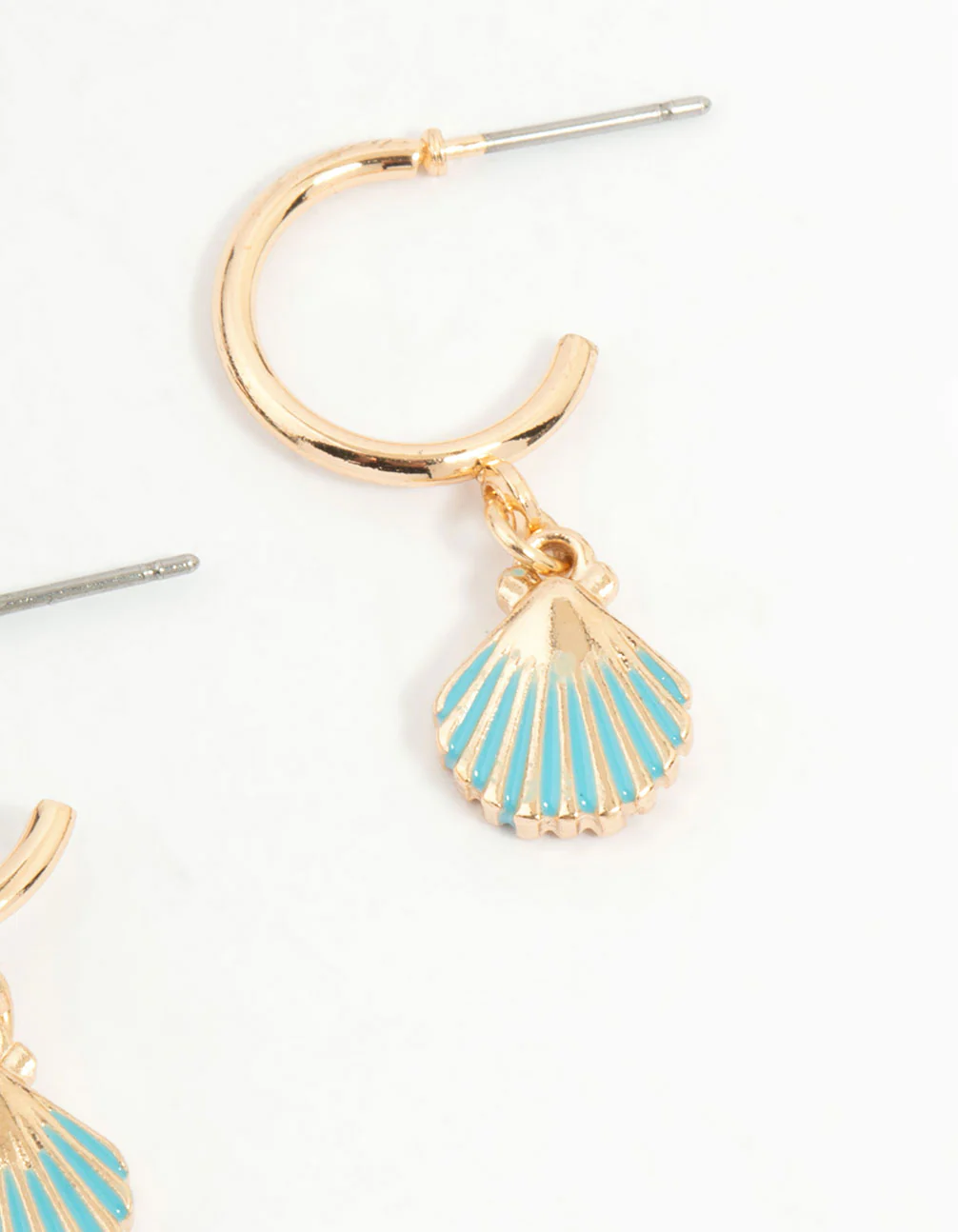 Gold Starfish & Shell Mixed Earrings 6-Pack - Image 3