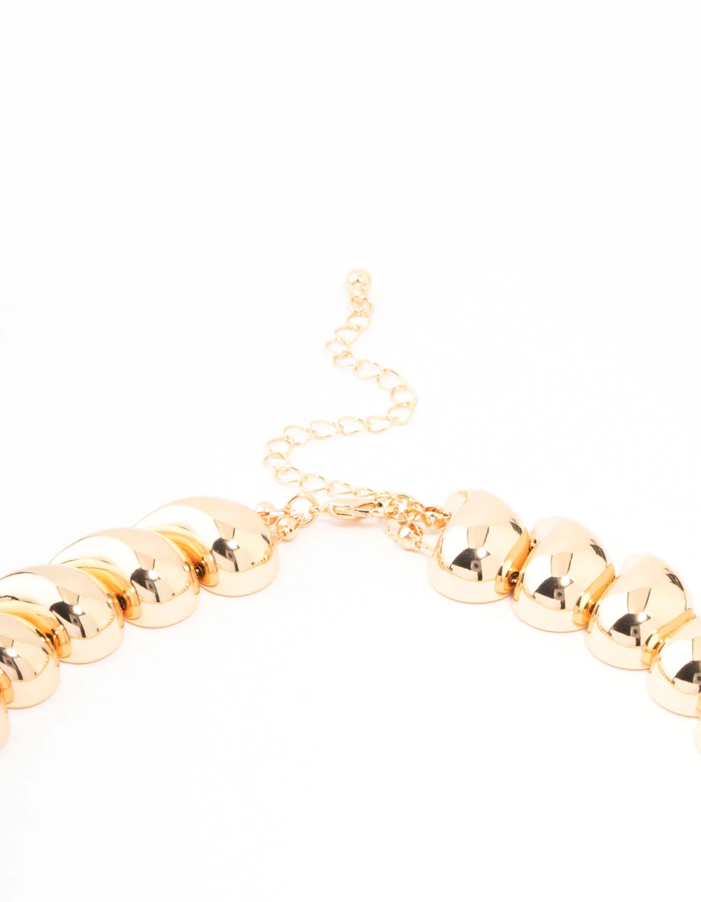 Gold Statement Bead Necklace - Image 3