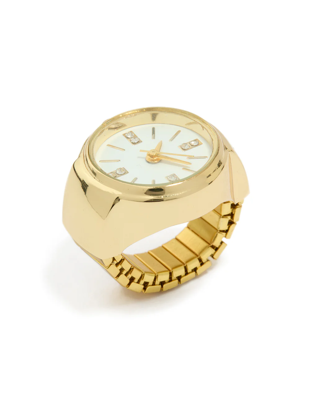 Gold Statement Watch Ring - Image 4