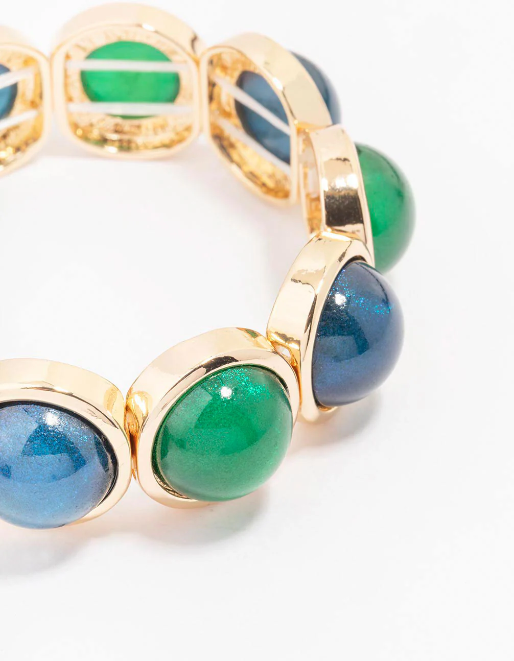 Gold Stretchy Stone Bracelet - Image 2