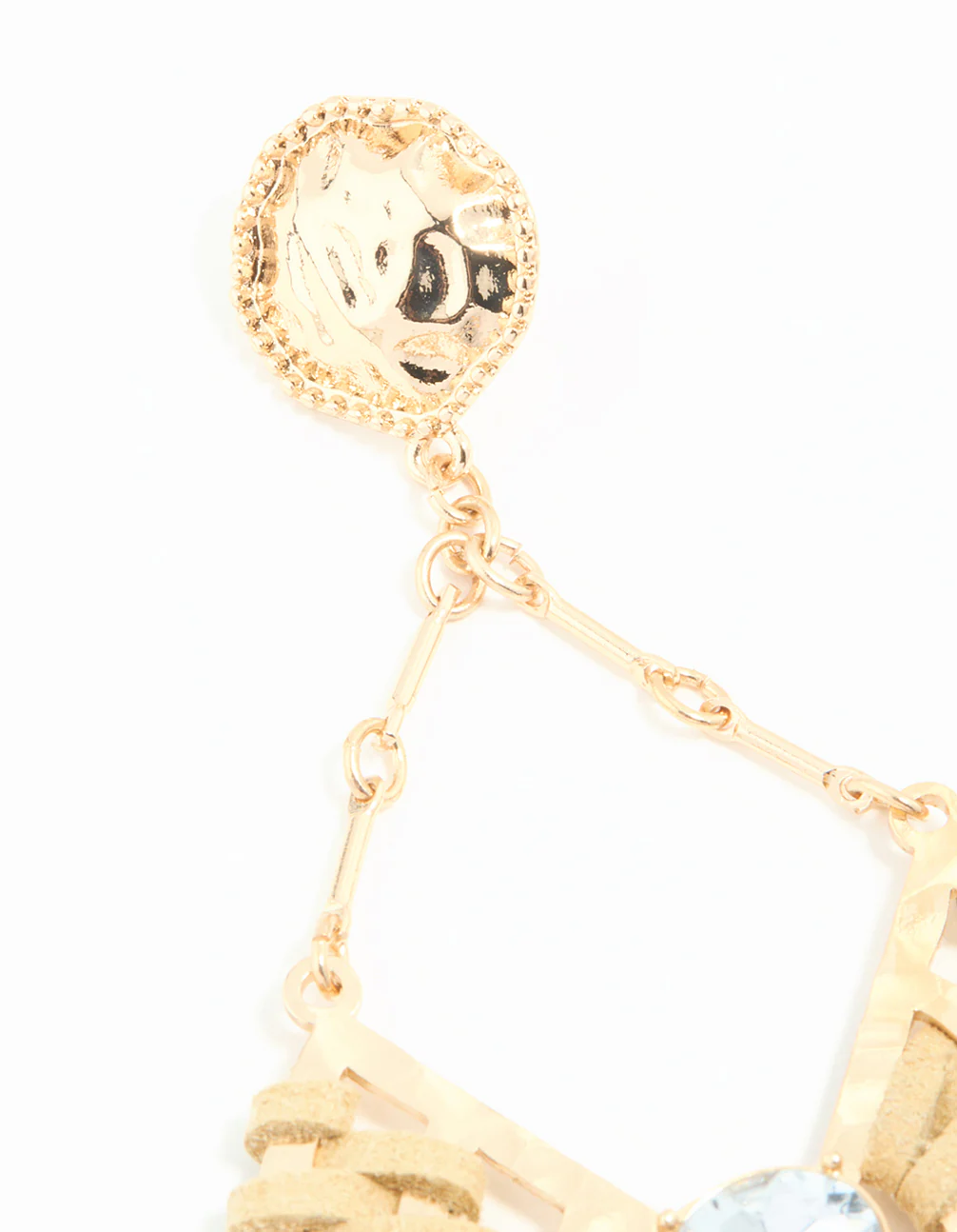Gold Swing Drop Earrings - Image 4