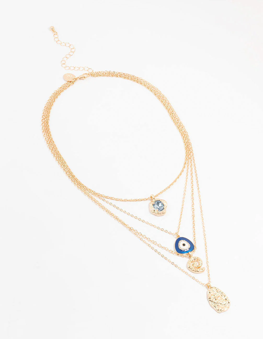 Gold Swirl 3 Layered Necklace - Image 2