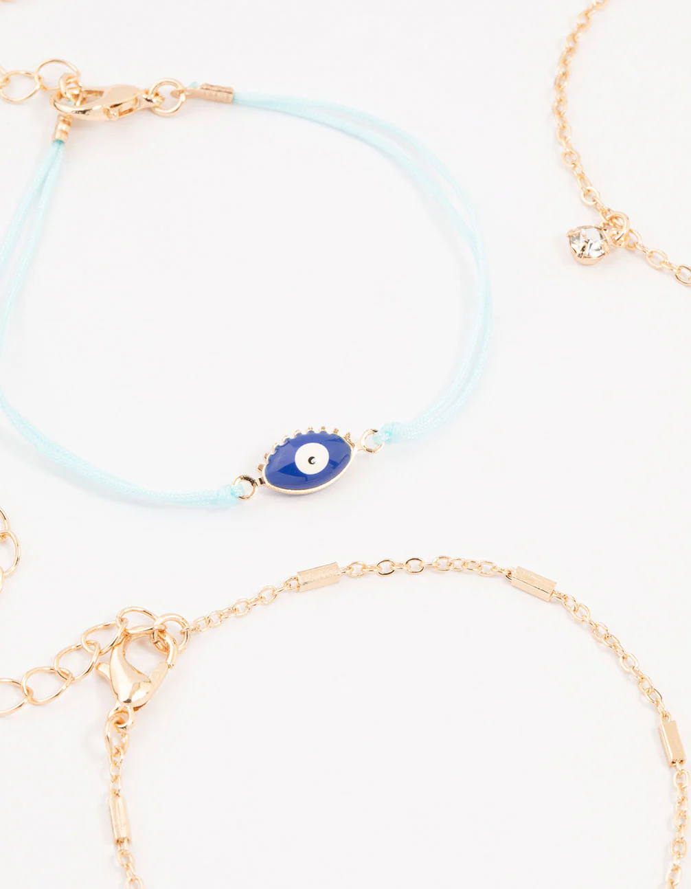 Gold Tab Evil Eye Bracelets 4-Pack - Image 2