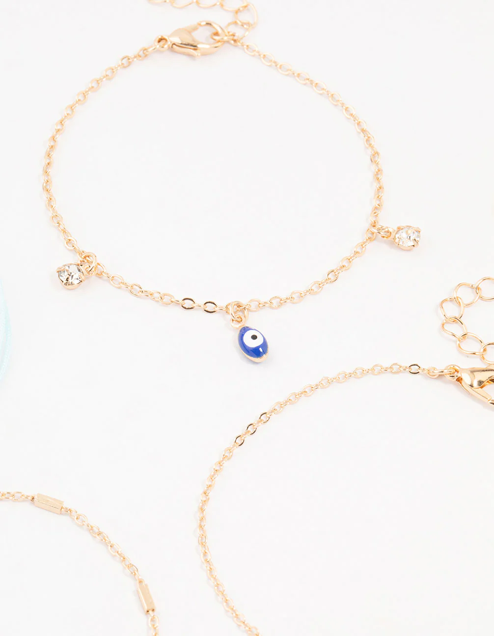 Gold Tab Evil Eye Bracelets 4-Pack - Image 3