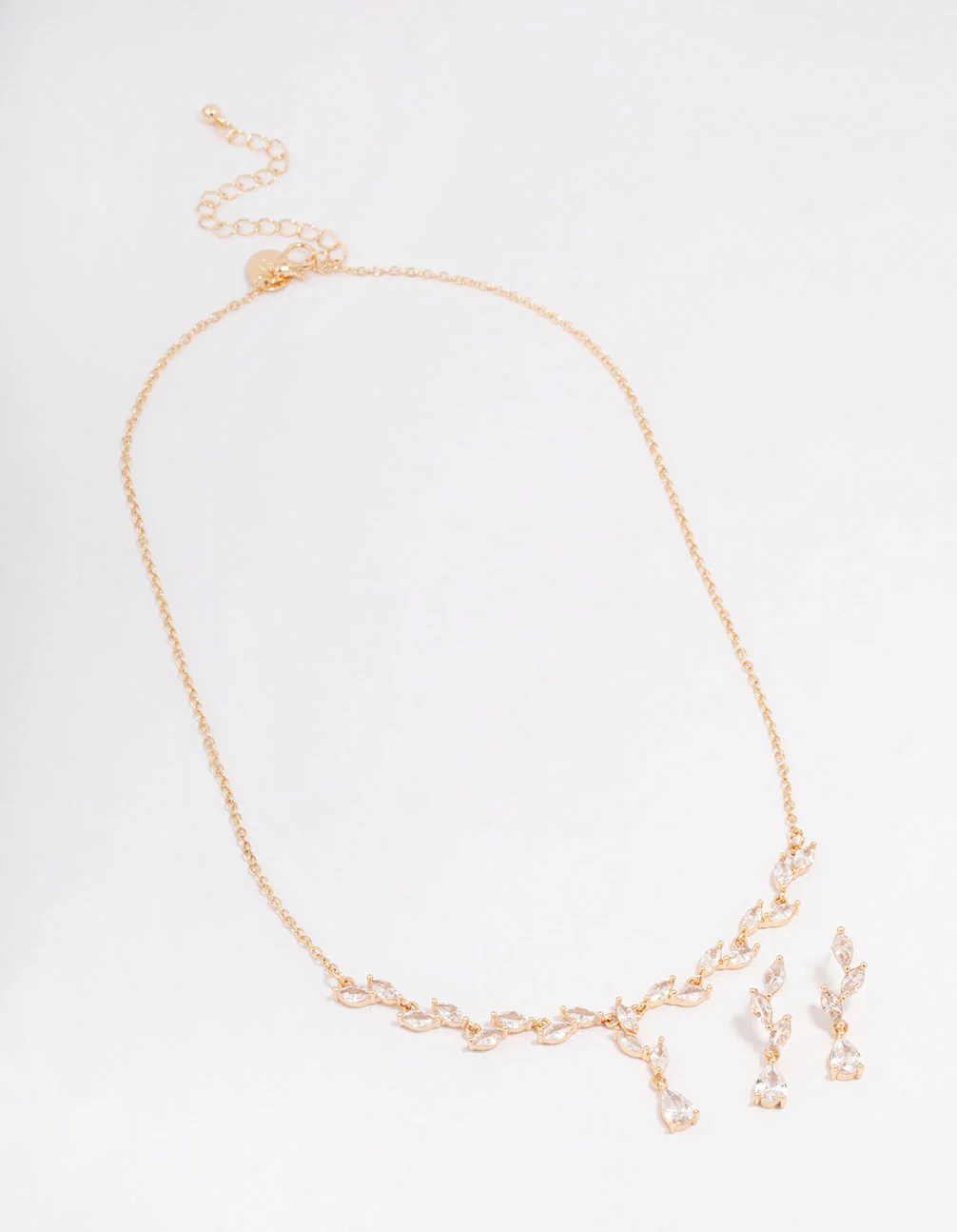 Gold Teardrop Vine Jewellery Set - Image 2