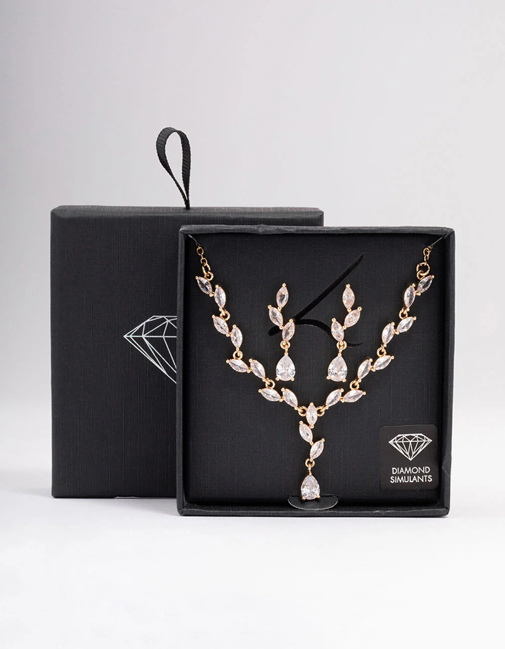 Gold Teardrop Vine Jewellery Set - Image 3