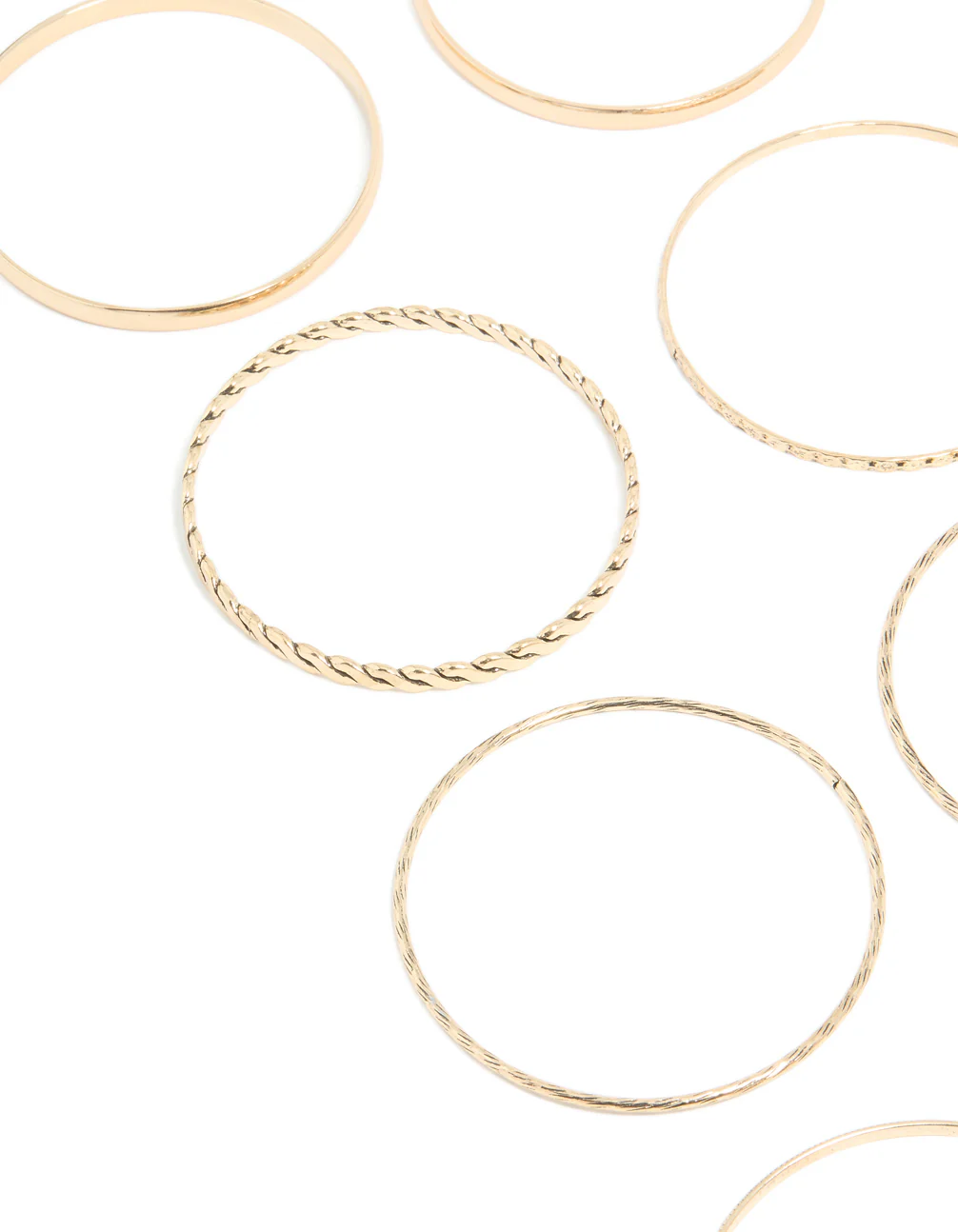 Gold Textured Bangles 12-Pack - Image 2