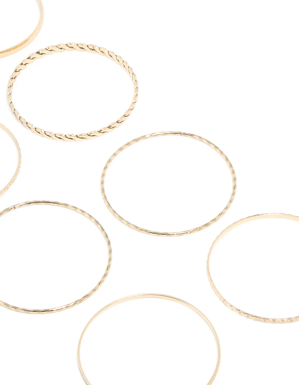 Gold Textured Bangles 12-Pack - Image 3