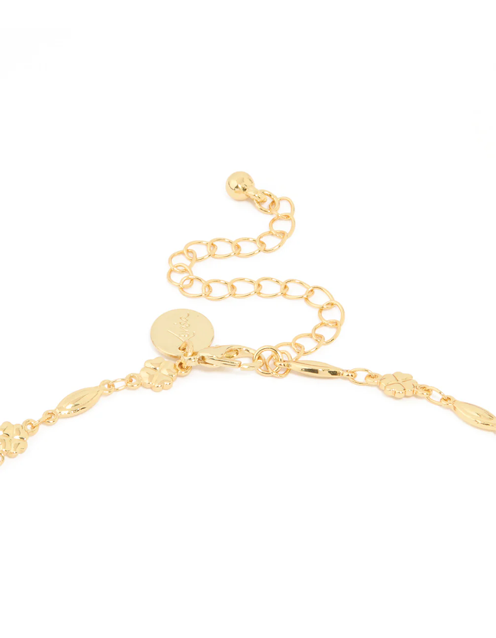 Gold Textured Cross Necklace - Image 3