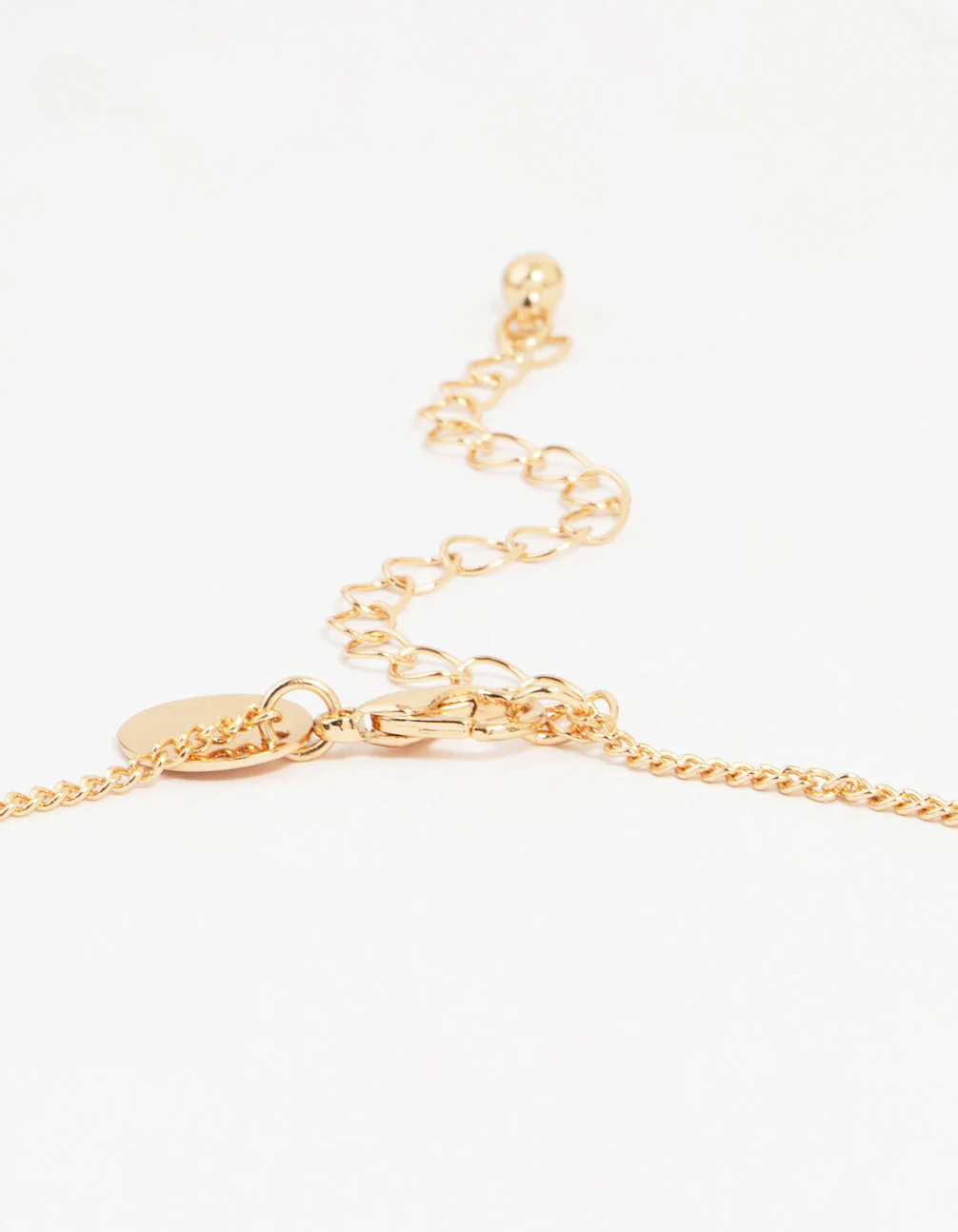 Gold Cubic Zirconia Textured Heart Pendant Necklace - Image 5