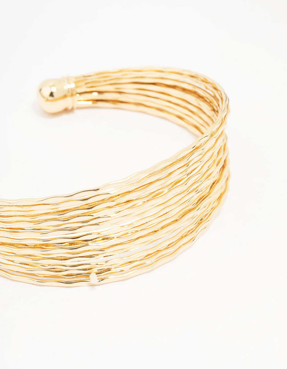 Gold Textured Wrist Cuff - Image 2