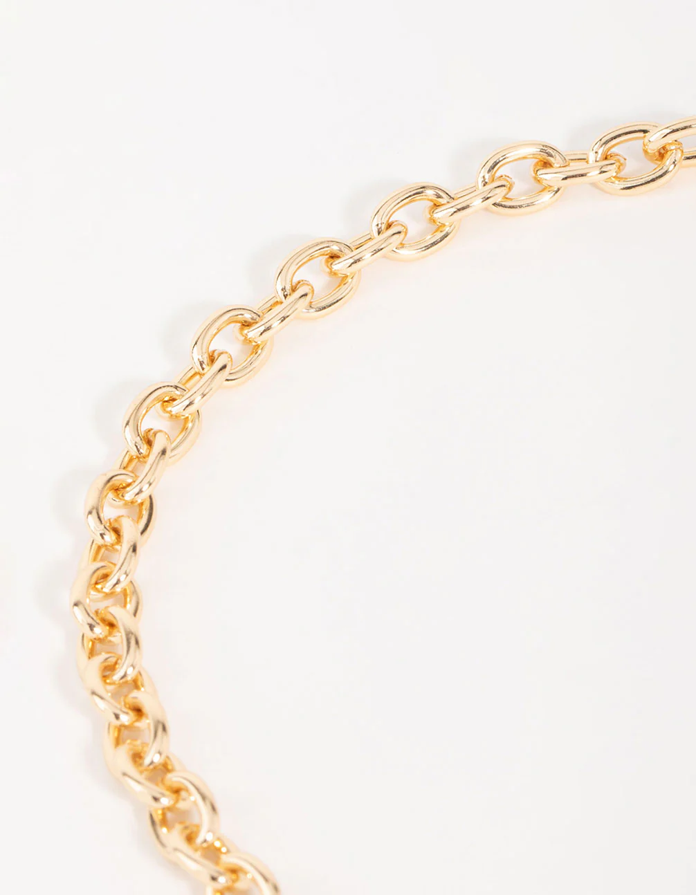 Gold Textured Y-Necklace - Image 5