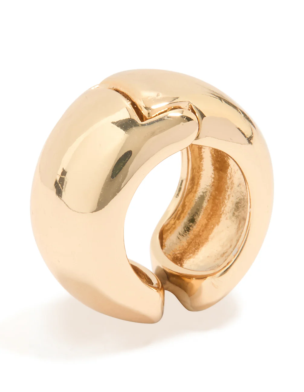 Gold Thick Round Ear Cuff - Image 2