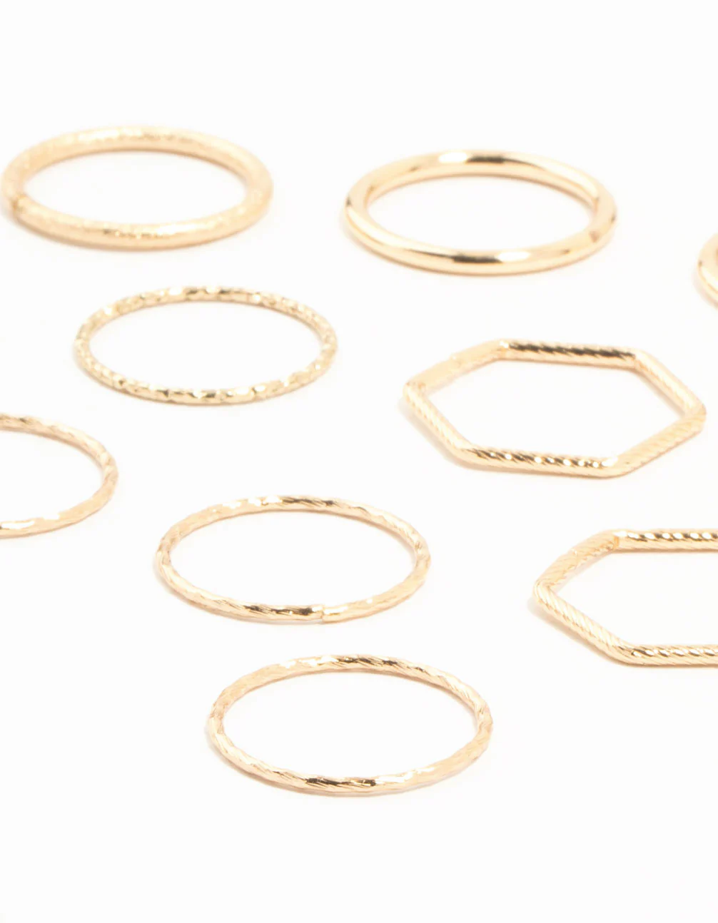 Gold Thin & Simple Rings 12-Pack - Image 2
