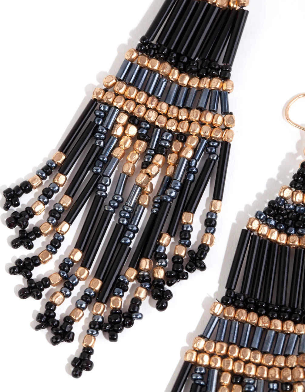 Beaded Tassel Drop Earrings - Image 3