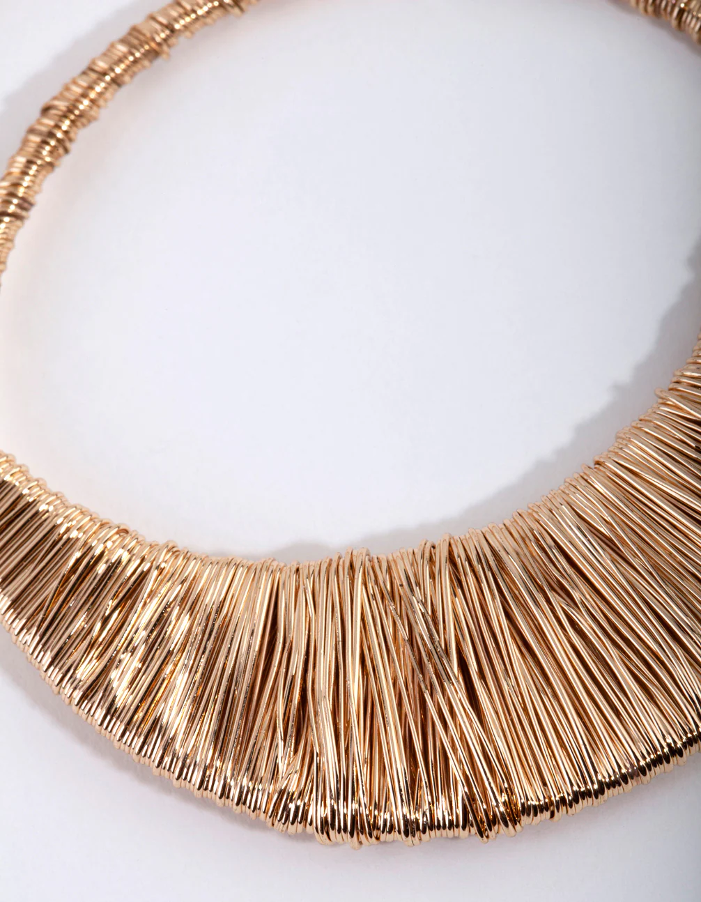 Gold Wire Wrap Circle Drop Earrings - Image 3