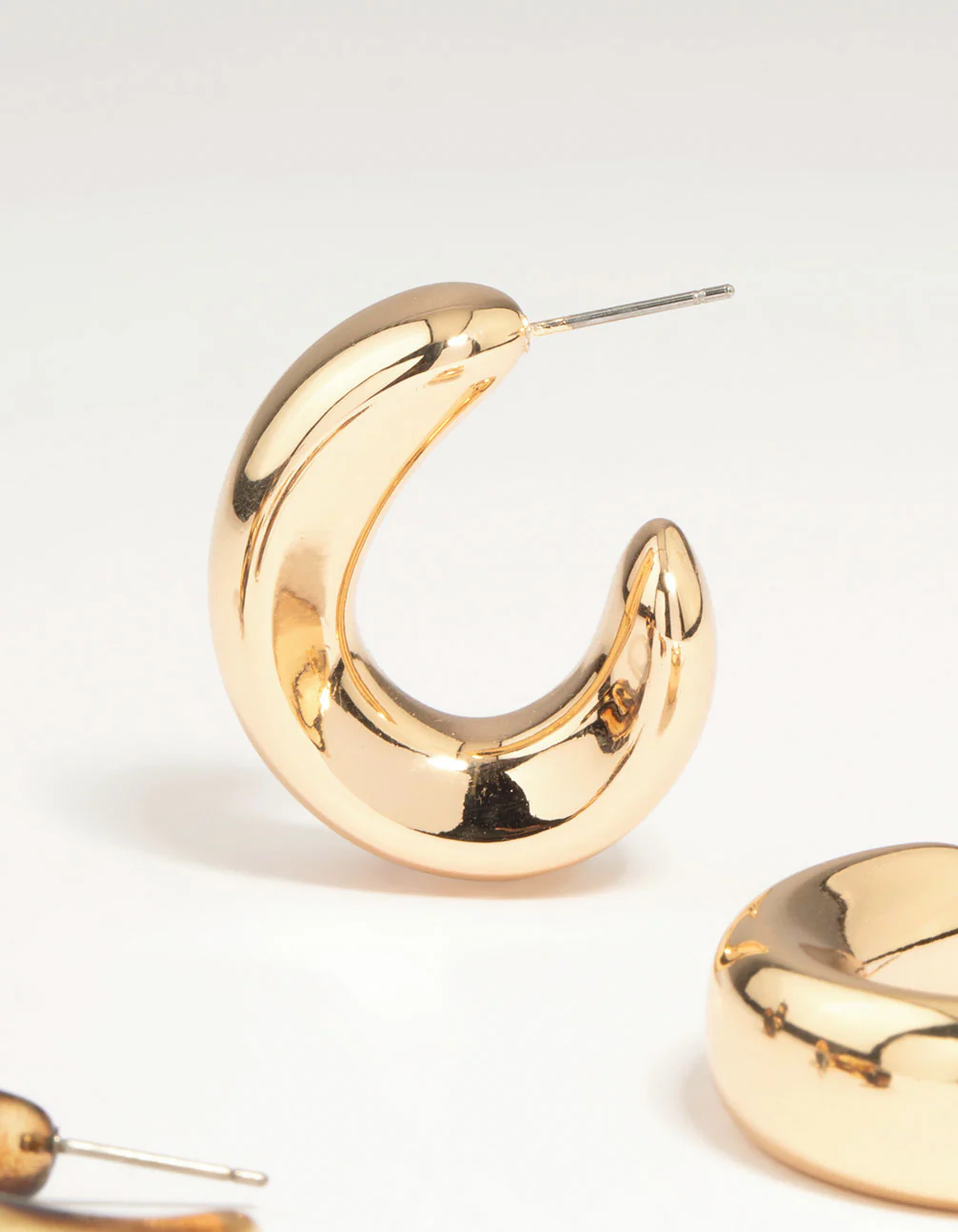 Gold & Tortoiseshell Hoop Earrings 3-Pack - Image 3