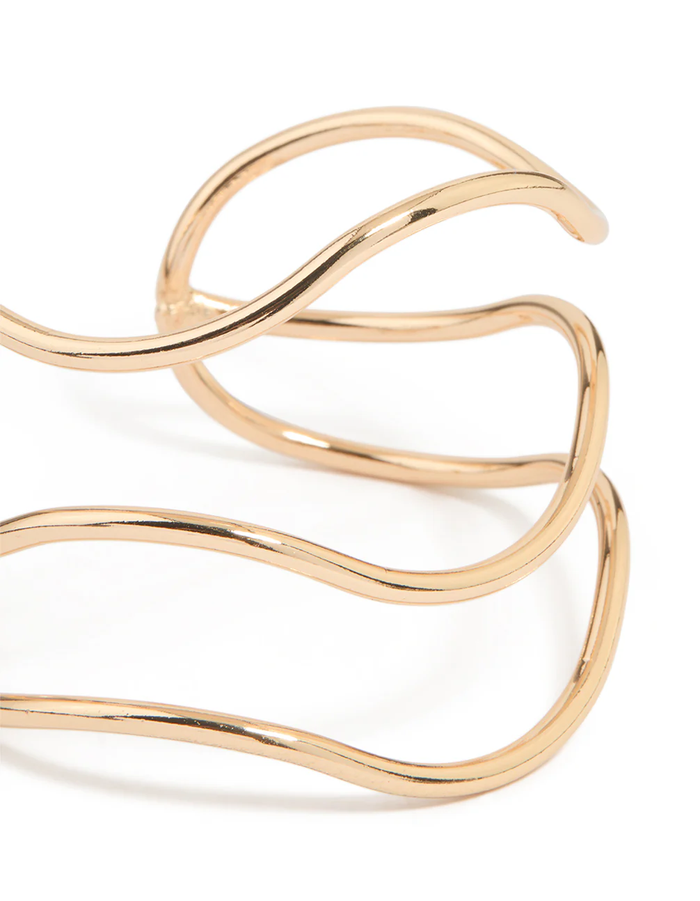 Gold Triangular Squiggle Wrist Cuff - Image 2