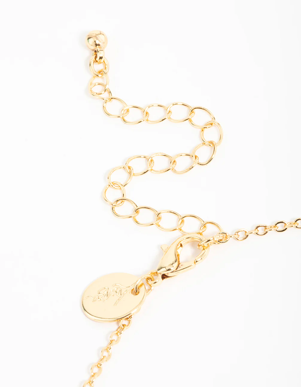 Gold Plated  Triple Coin Heart Necklace - Image 3