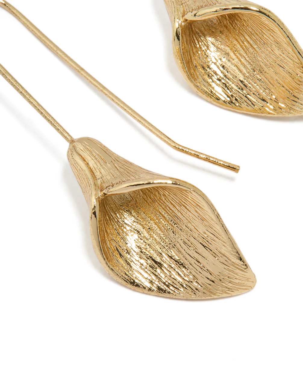 Gold Tulip Drop Earrings - Image 2