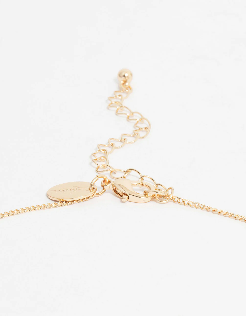 Gold Twist Circle Necklace - Image 3