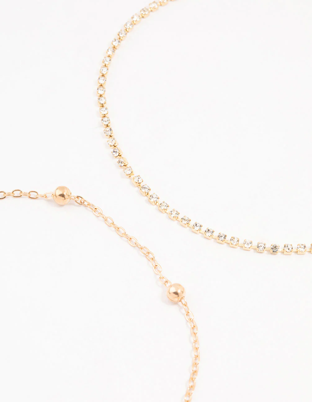 Gold Twisted Cupchain Anklets 3-Pack - Image 2