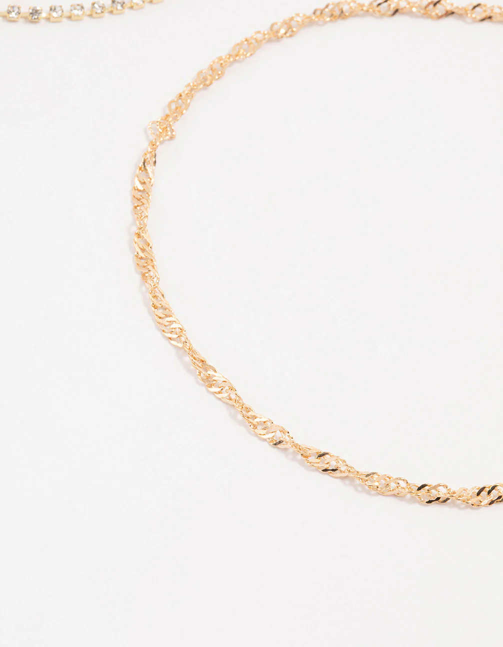 Gold Twisted Cupchain Anklets 3-Pack - Image 3