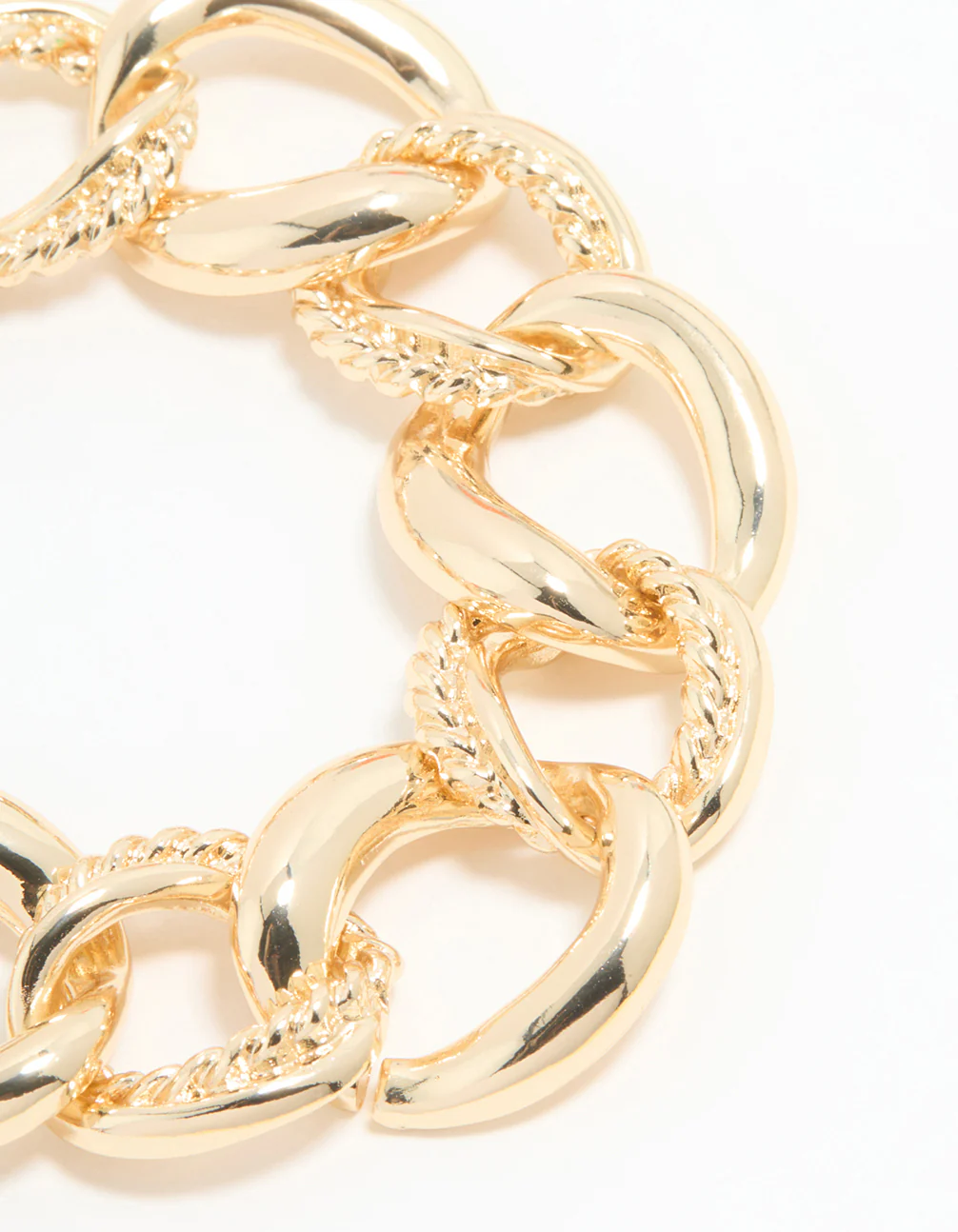 Gold Twisted Curb T & O Bracelet - Image 2