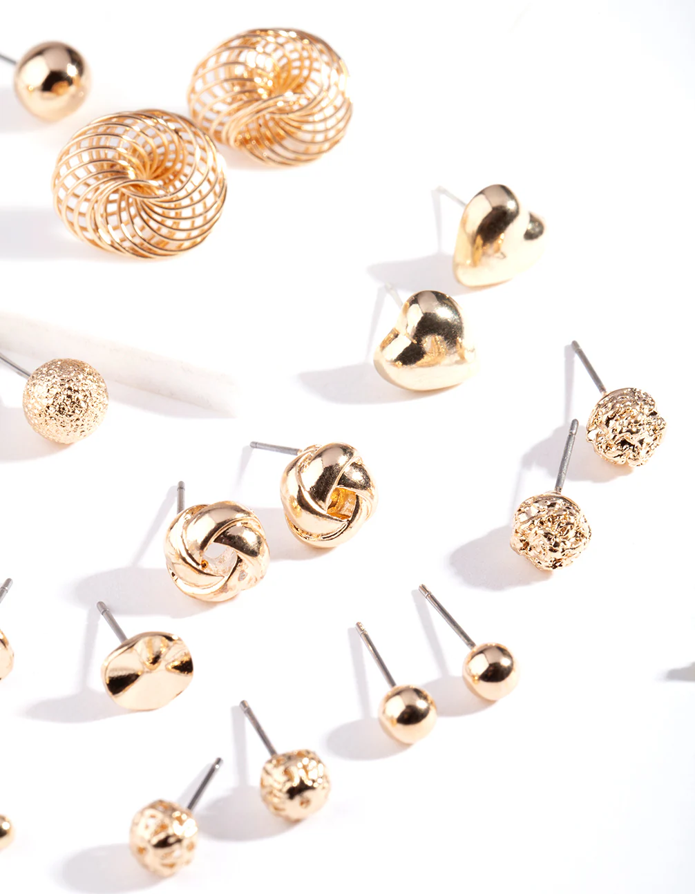 Gold Twist Disc Ball Earring 12-Pack - Image 3