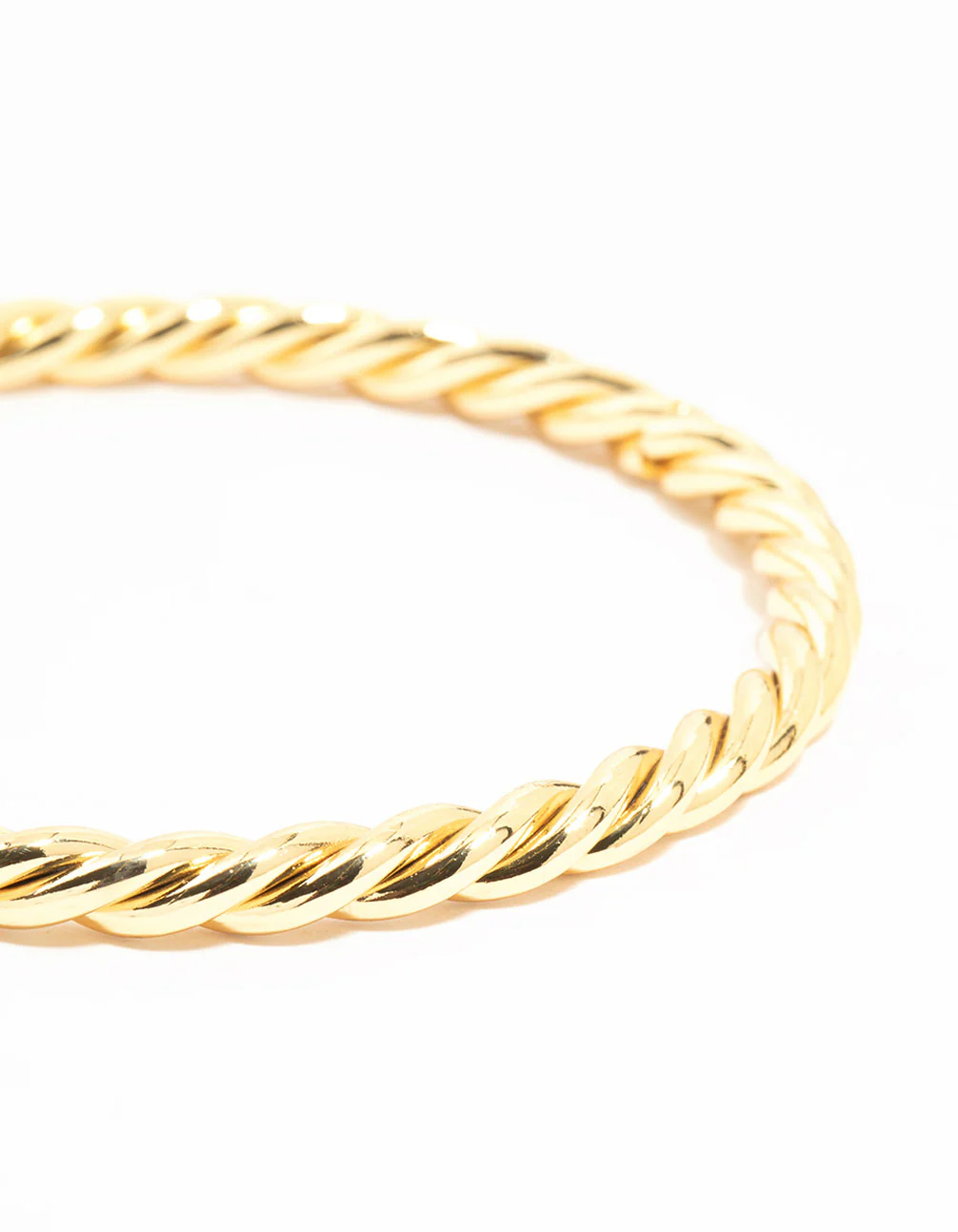 Gold Twisted Round Bangle - Image 2