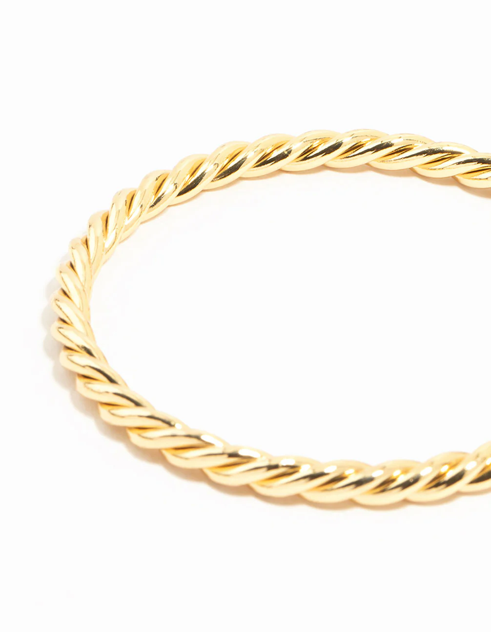 Gold Twisted Round Bangle - Image 3