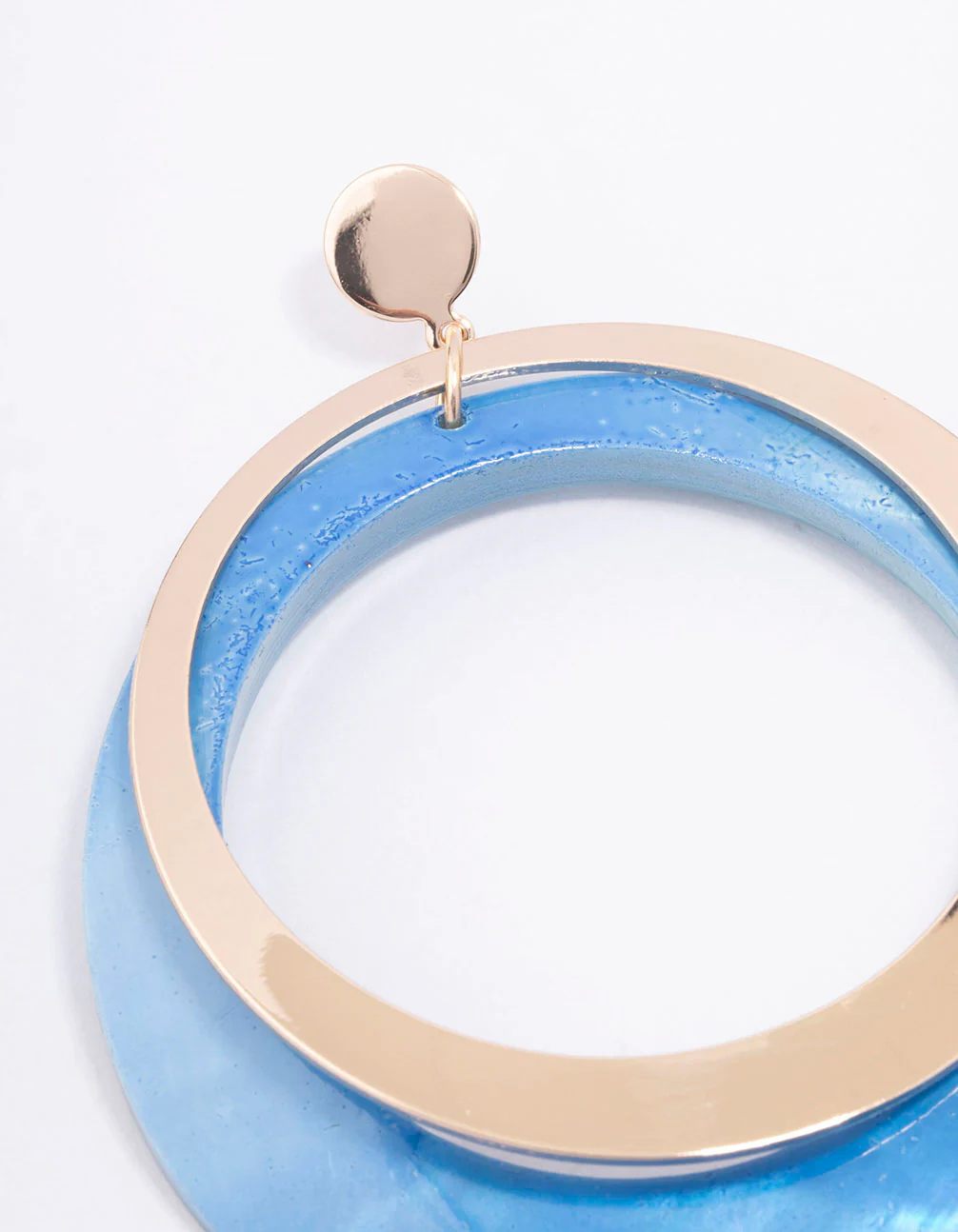 Gold Two Toned Drop Earrings - Image 2