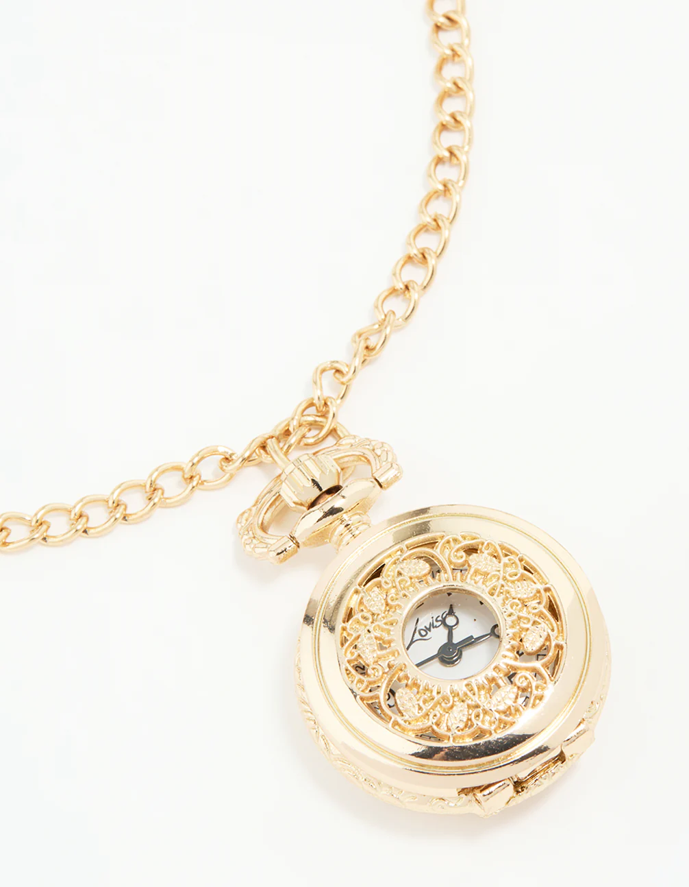 Gold Vintage Pocket Watch Necklace