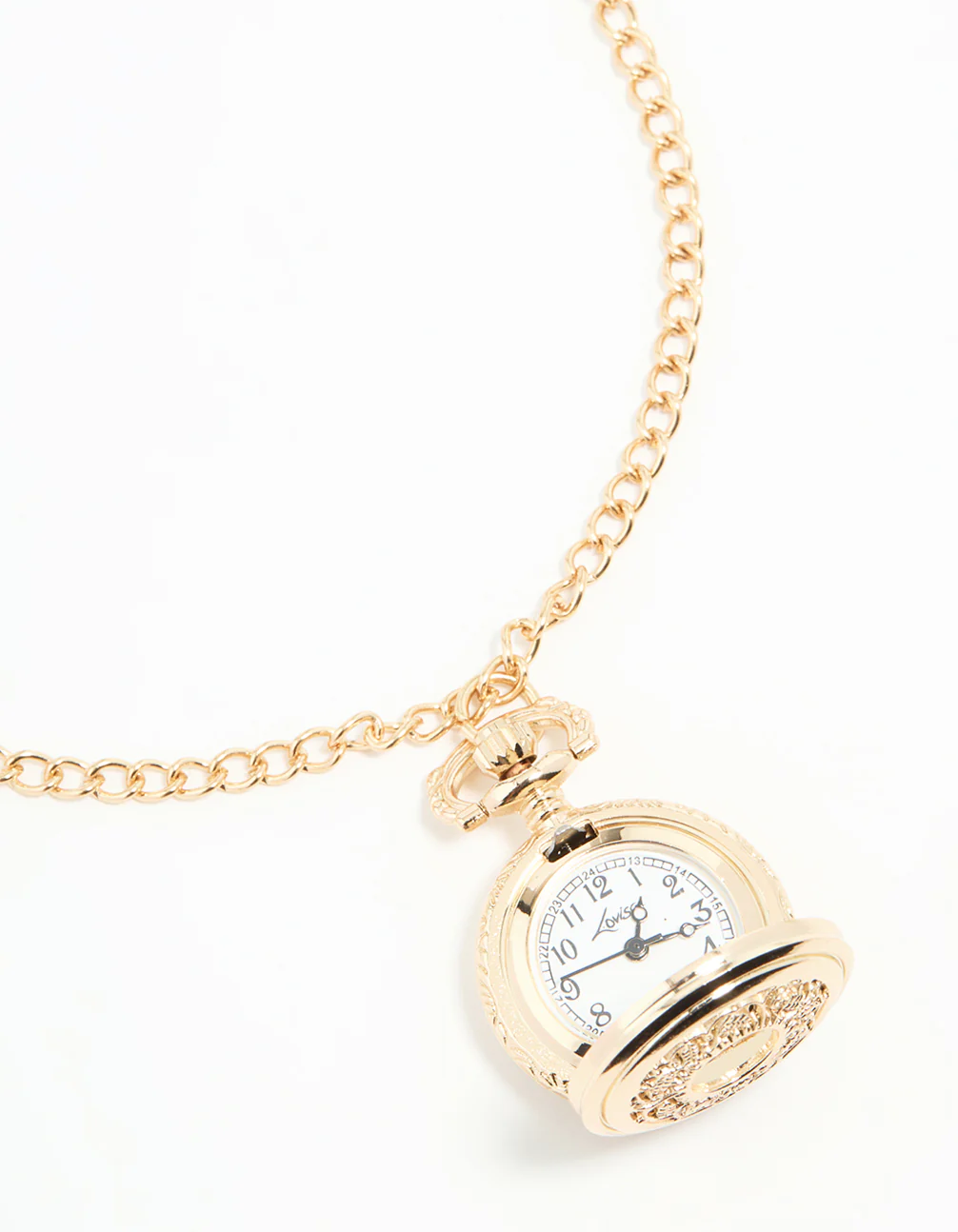 Gold Vintage Pocket Watch Necklace - Image 5