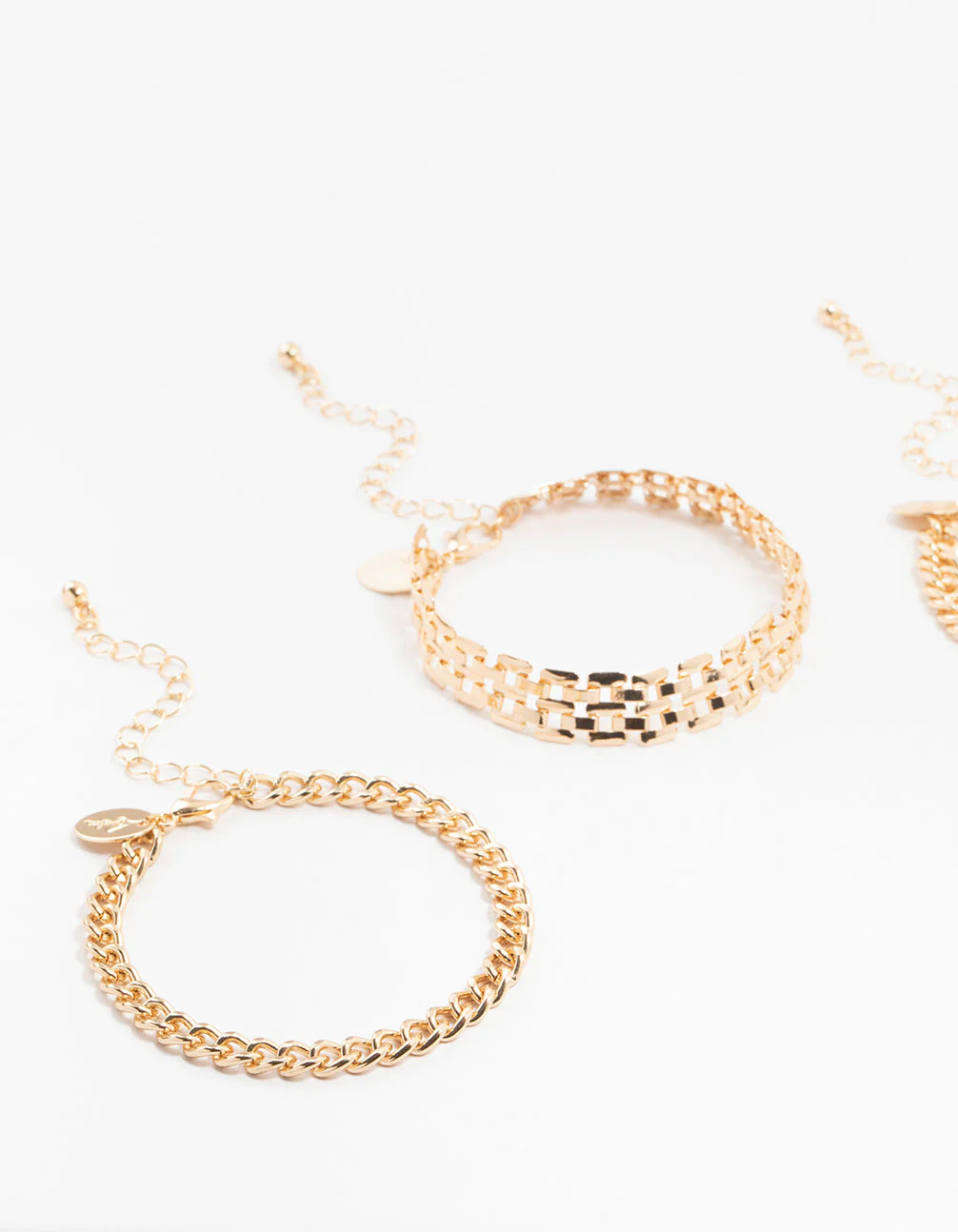 Gold Watch Link Chain Bracelets 4-Packs - Image 2