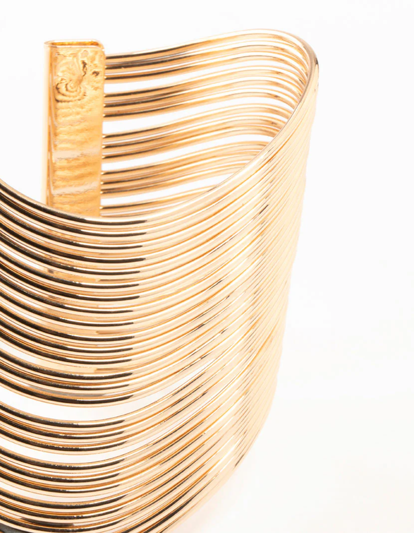 Gold Wave Wrist Cuff - Image 2