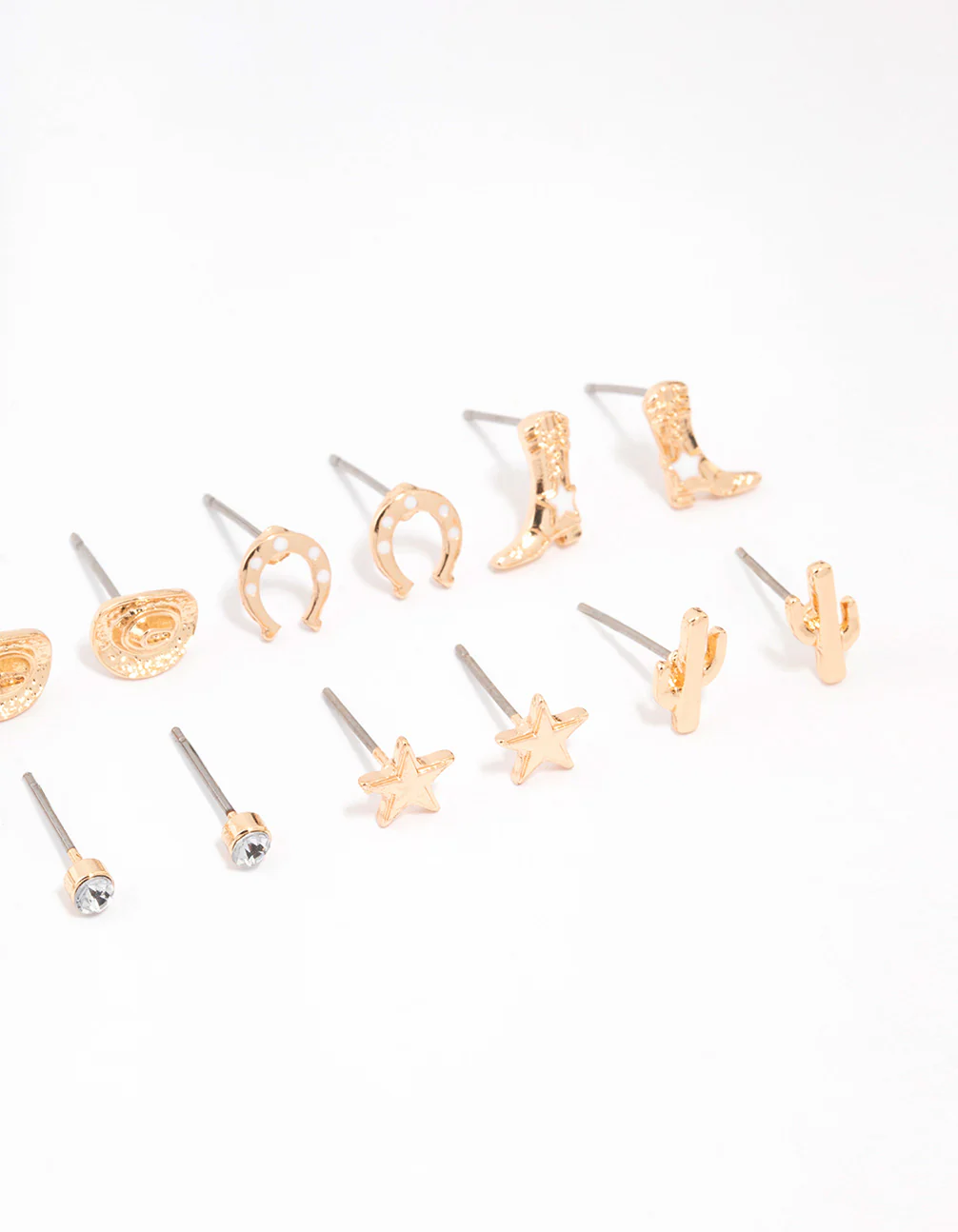 Gold Western Cowgirl Earrings 8-Pack - Image 3